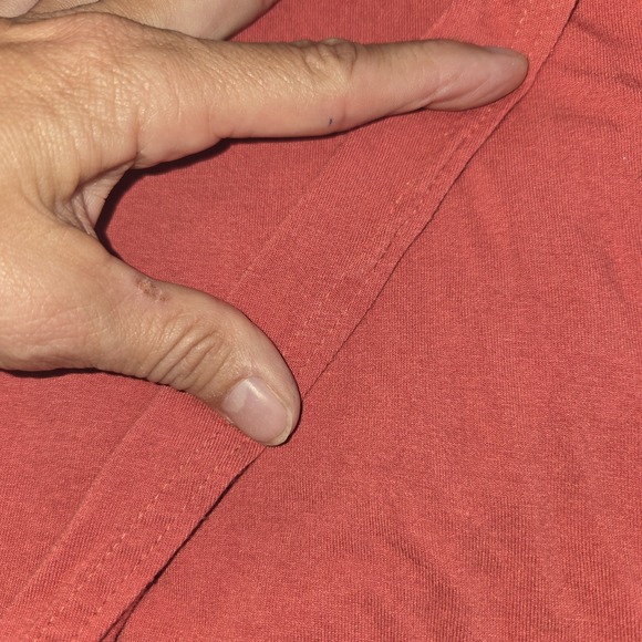 Garnet Hill Rusty Orange Tank Faux Wrap Skirt Midi Sun Dress Size XL - Picture 10 of 12